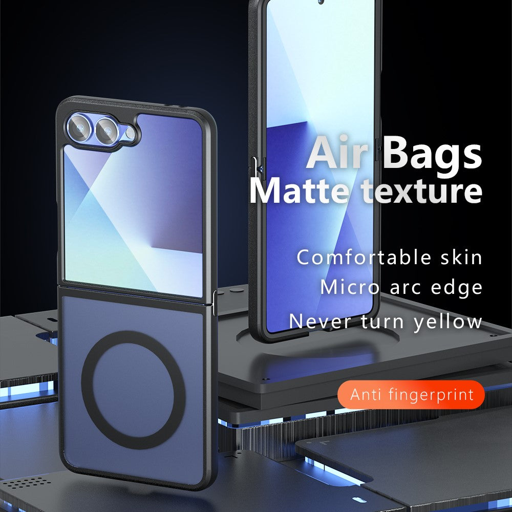 For Samsung Galaxy Z Flip7 5G Case Compatible with MagSafe TPU + PC Matte Skin Touch Phone Cover