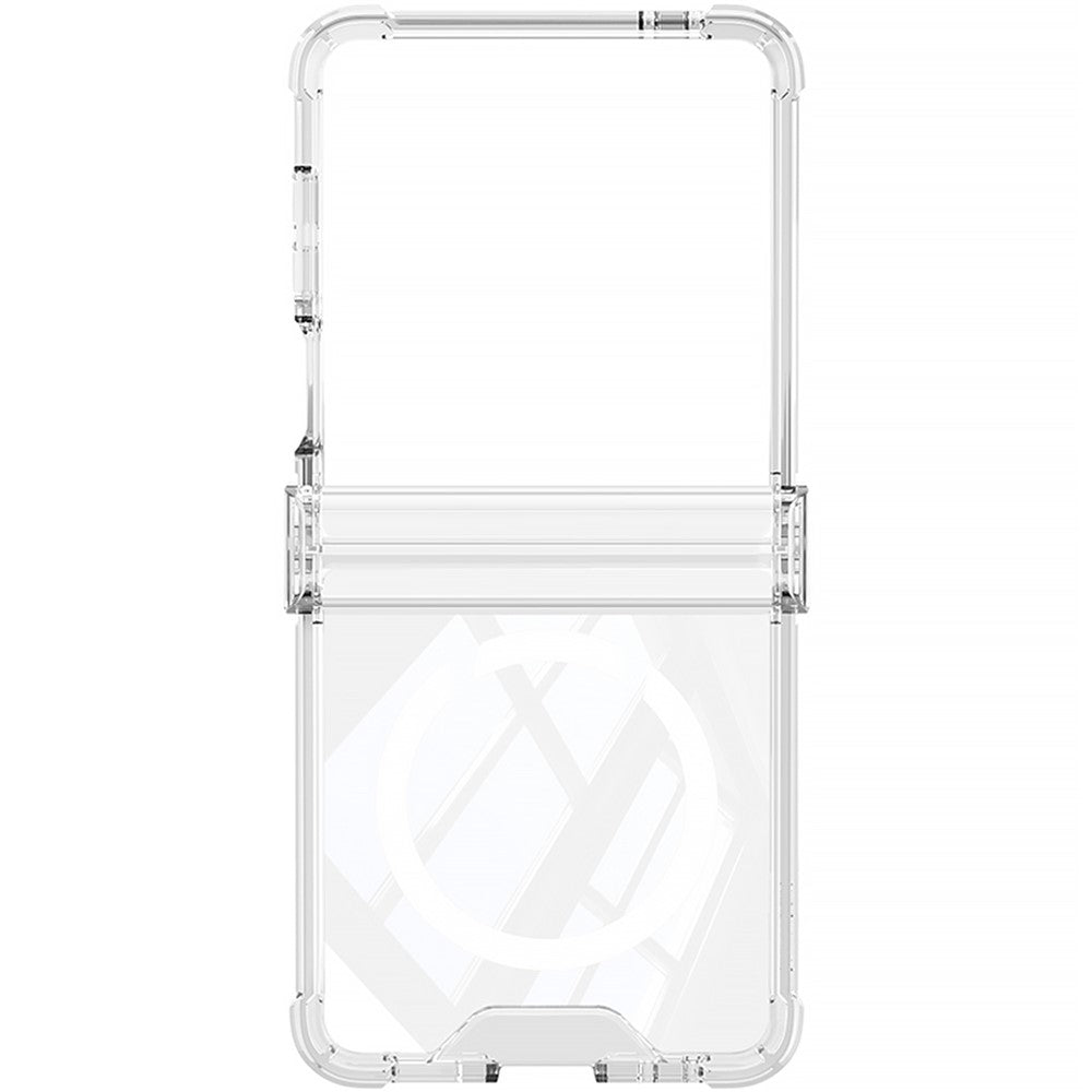 GKK For Samsung Galaxy Z Flip7 5G Magnetic Case Airbag Hinge Protection Shockproof Phone Cover - Transparent