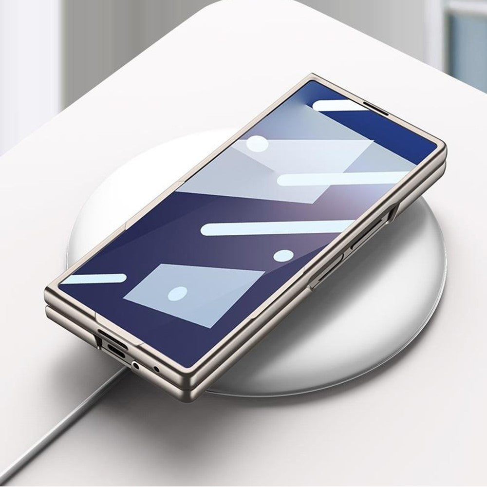 GKK For Samsung Galaxy Z Fold7 5G Case with Silicone Wristband PC + Tempered Glass Phone Back Cover - Green