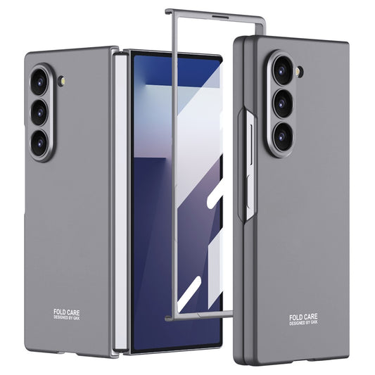 GKK For Samsung Galaxy Z Fold7 5G Case Hard PC + Tempered Glass Anti-Scratch Phone Cover - Grey