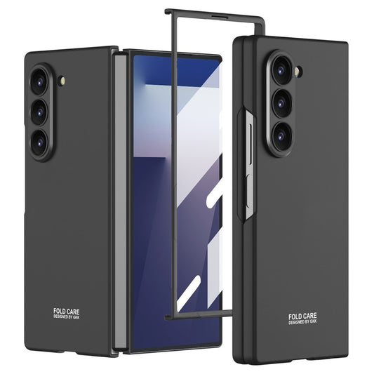 GKK For Samsung Galaxy Z Fold7 5G Case Hard PC + Tempered Glass Anti-Scratch Phone Cover - Black