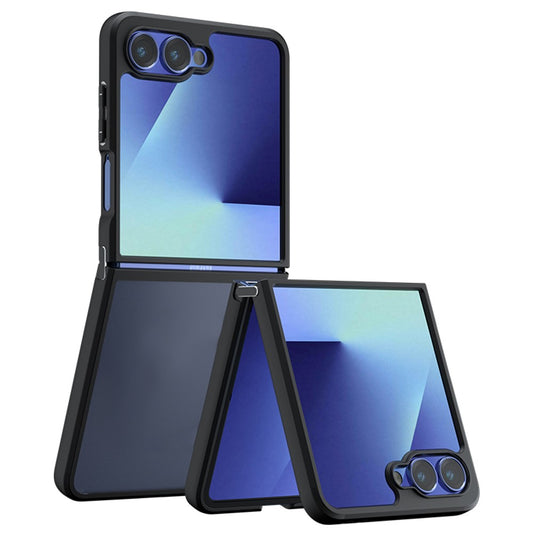 For Samsung Galaxy Z Flip7 5G Shockproof Case TPU+PC Phone Cover - Transparent Black