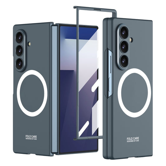 GKK For Samsung Galaxy Z Fold7 5G Magnetic Case PC Phone Cover with Screen Film - Green