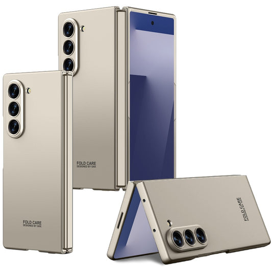 GKK For Samsung Galaxy Z Fold7 5G Case Shockproof Hard PC Folding Phone Cover (No Front Screen Film) - Titanium Grey