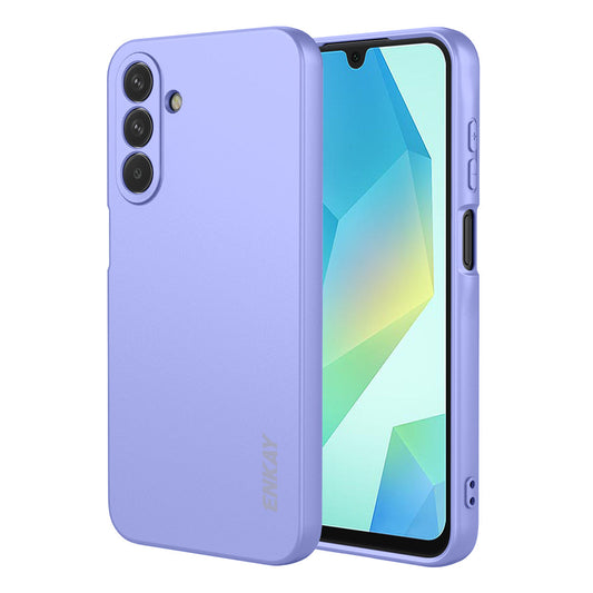 For Samsung Galaxy A17 5G Silicone Case ENKAY HAT PRINCE Straight Edge Cell Phone Back Cover - Purple