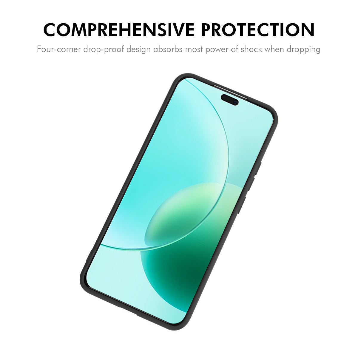 For Samsung Galaxy A17 5G Silicone Case ENKAY HAT PRINCE Straight Edge Cell Phone Back Cover - Dark Blue