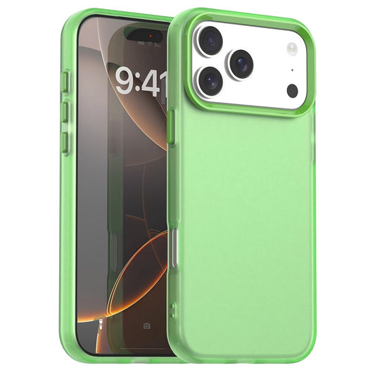 For iPhone 17 Pro Max Case PC + TPU + PET Matte Anti-Drop Phone Back Cover - Green