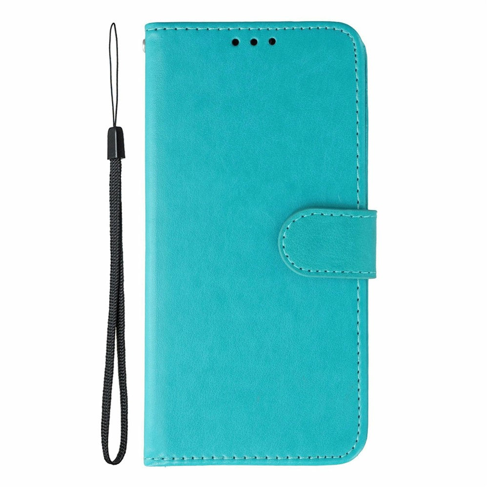 For Oppo Reno14 Pro 5G (Global) Case PU Leather Flip Wallet Phone Cover with Strap - Blue