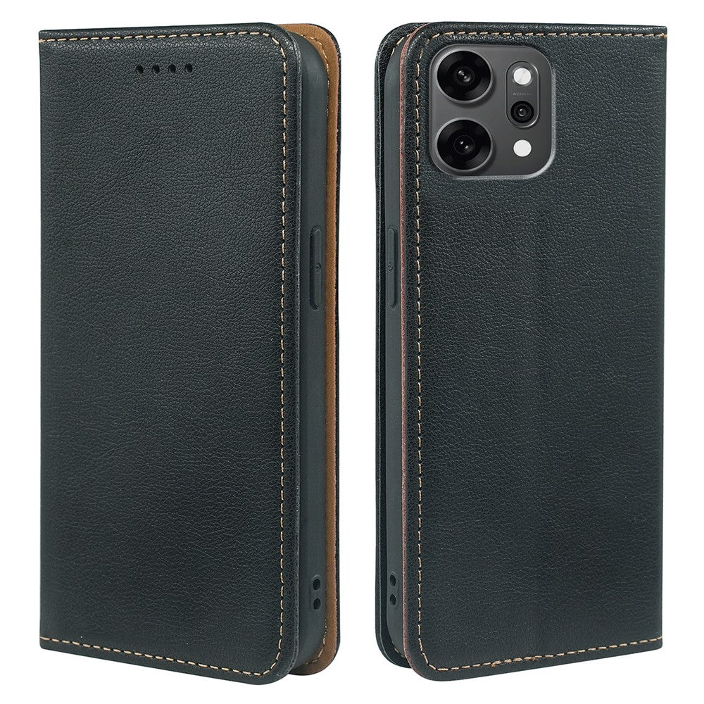 For Oppo Reno14 Pro 5G (Global) Case Wallet RFID Blocking Leather Phone Cover Strong Magnetic Closure - Black