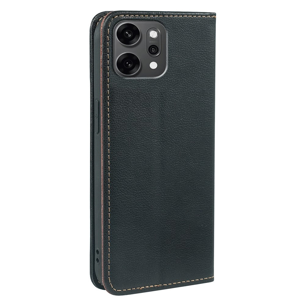 For Oppo Reno14 Pro 5G (Global) Case Wallet RFID Blocking Leather Phone Cover Strong Magnetic Closure - Black