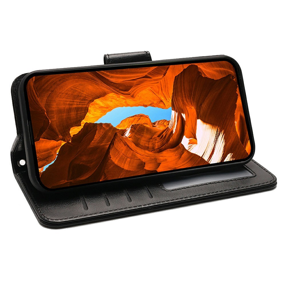 For Oppo Reno14 Pro 5G (Global) Case Stand Card Holder Wallet Leather Phone Cover - Black