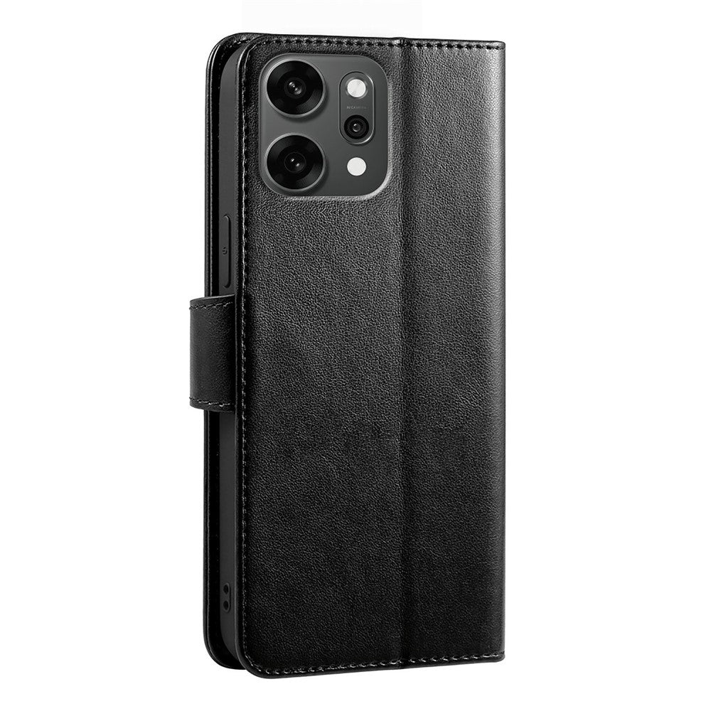 For Oppo Reno14 Pro 5G (Global) Case Stand Card Holder Wallet Leather Phone Cover - Black