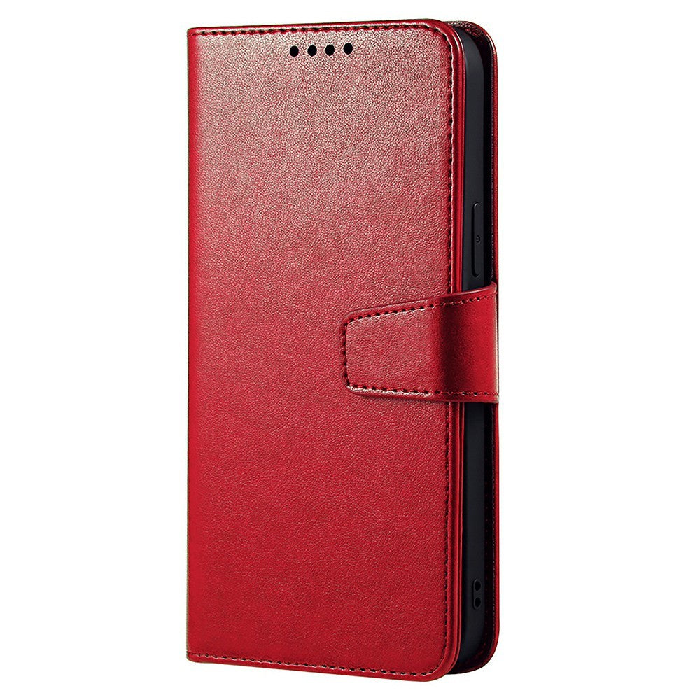 For Oppo Reno14 Pro 5G (Global) Case Stand Card Holder Wallet Leather Phone Cover - Red