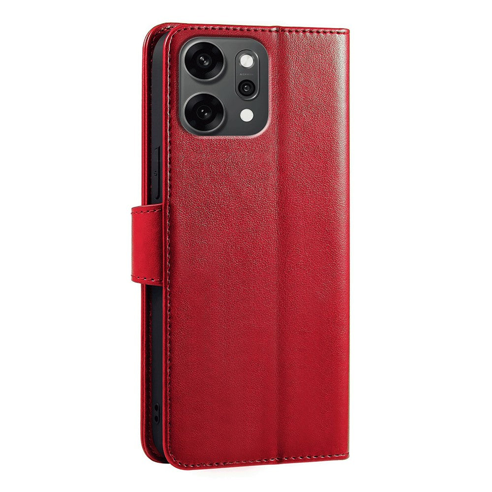 For Oppo Reno14 Pro 5G (Global) Case Stand Card Holder Wallet Leather Phone Cover - Red