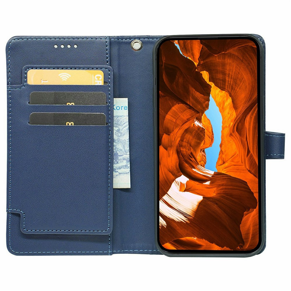 For Oppo Reno14 Pro 5G (Global) Case with 9 Card Slots PU Leather Stand Phone Cover - Blue