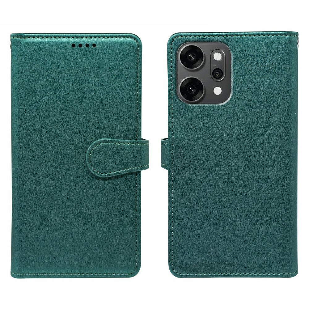 For Oppo Reno14 Pro 5G (Global) Case with 9 Card Slots PU Leather Stand Phone Cover - Green