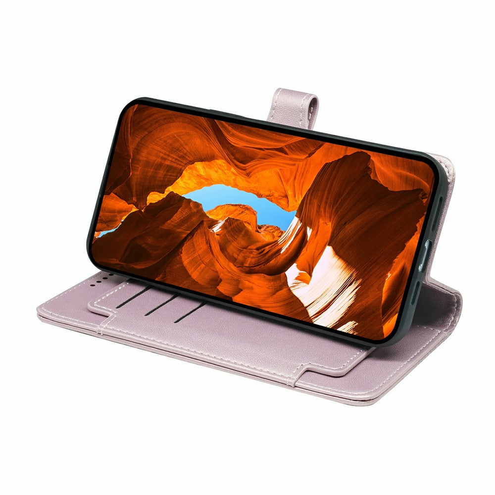 For Oppo Reno14 Pro 5G (Global) Case with 9 Card Slots PU Leather Stand Phone Cover - Rose Gold