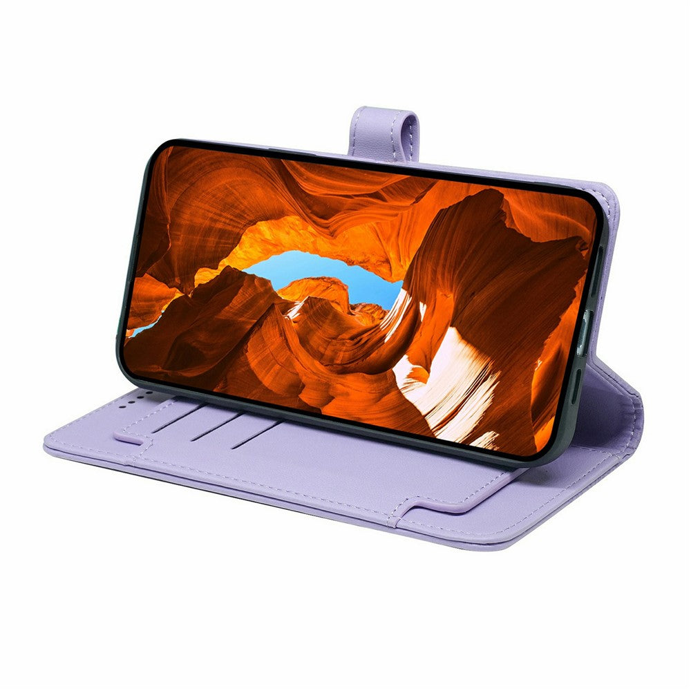 For Oppo Reno14 Pro 5G (Global) Case with 9 Card Slots PU Leather Stand Phone Cover - Purple