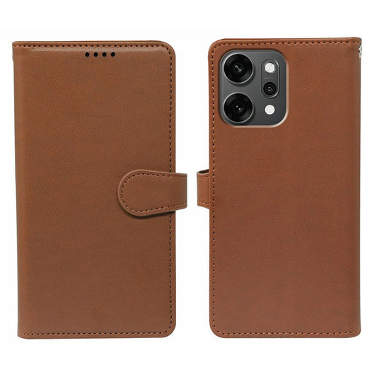 For Oppo Reno14 Pro 5G (Global) Case with 9 Card Slots PU Leather Stand Phone Cover - Brown