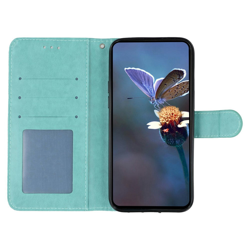 For Oppo Reno14 Pro 5G (Global) Case Lace Flowers PU Leather Flip Wallet Phone Cover - Green