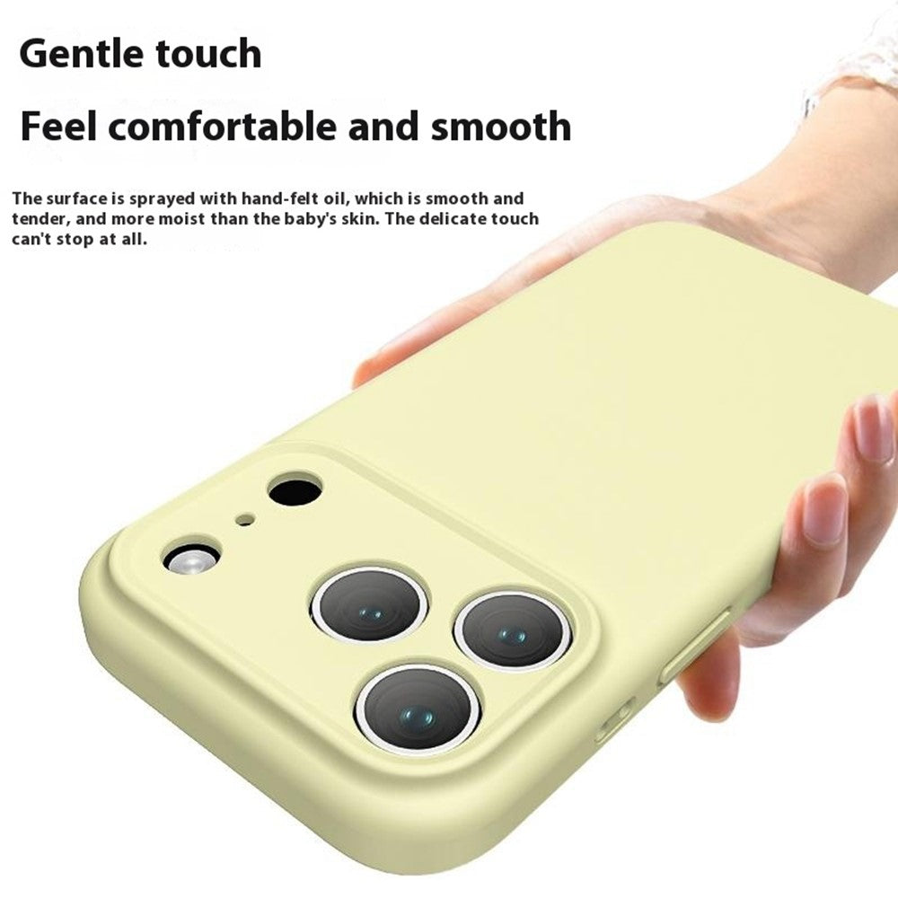 For iPhone 17 Pro Max Case Precision Fit PC + Liquid Silicone Protective Phone Cover with Microfiber Lining - Baby Blue
