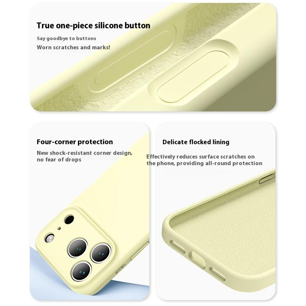 For iPhone 17 Pro Max Case Precision Fit PC + Liquid Silicone Protective Phone Cover with Microfiber Lining - Baby Blue
