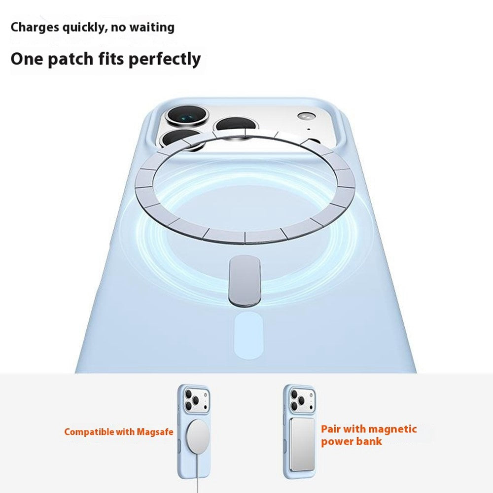 For iPhone 17 Pro Max Case Compatible with MagSafe PC + Liquid Silicone Phone Cover - Antique White