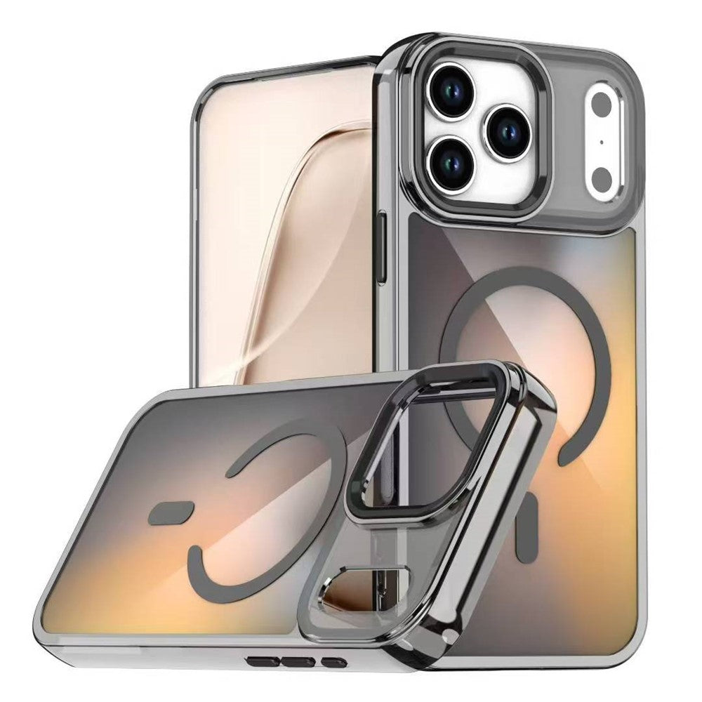 For iPhone 17 Pro Max Case Compatible with MagSafe Color Changing TPU Phone Back Cover - Black
