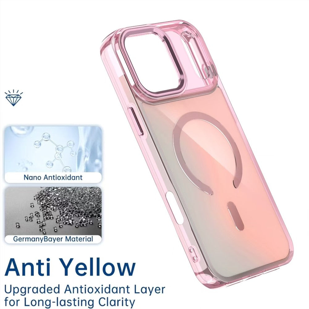 For iPhone 17 Pro Max Case Compatible with MagSafe Color Changing TPU Phone Back Cover - Black