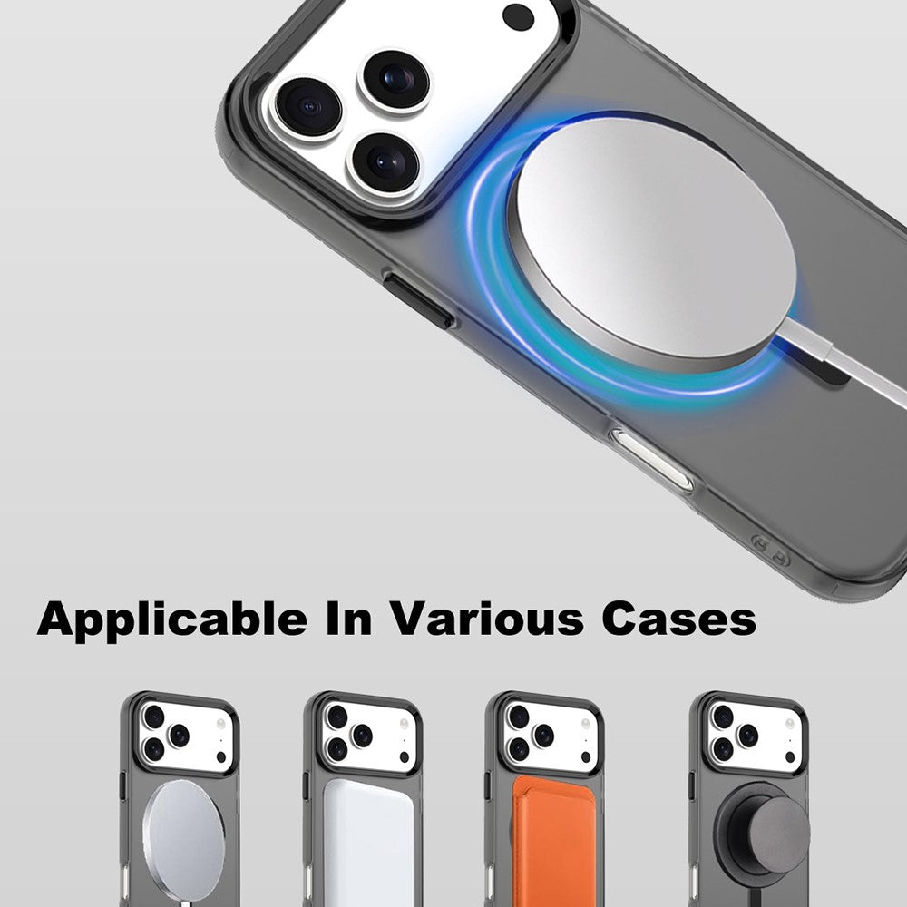 IMAK For iPhone 17 Pro Max Case Compatible with MagSafe Candy Color Anti Drop TPU + PET Back Cover - Black