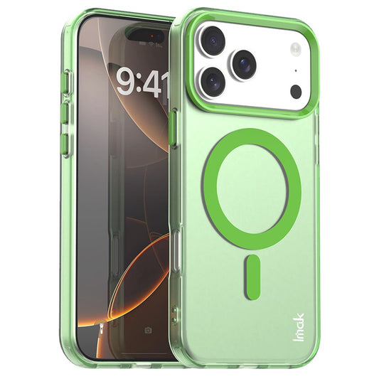 IMAK For iPhone 17 Pro Max Case Compatible with MagSafe Candy Color Anti Drop TPU + PET Back Cover - Green
