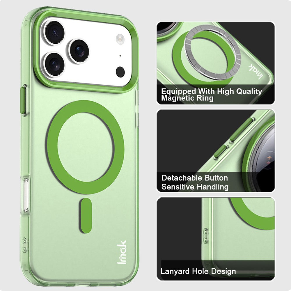 IMAK For iPhone 17 Pro Max Case Compatible with MagSafe Candy Color Anti Drop TPU + PET Back Cover - Green