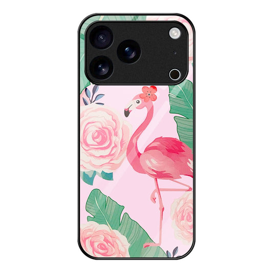 For iPhone 17 Pro Max Case Tempered Glass + PC + TPU Phone Protector Pattern Printing - Bird