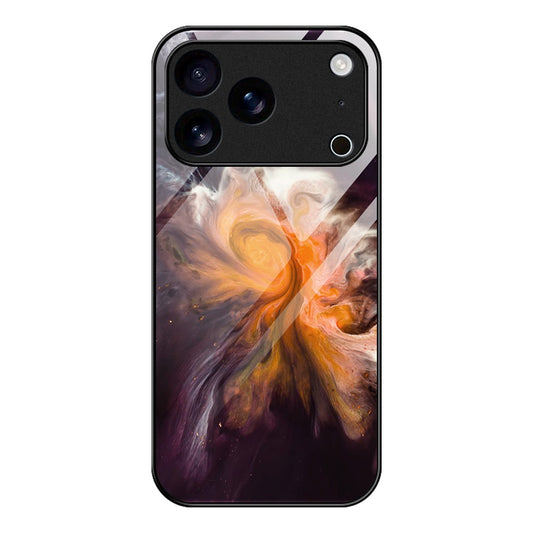 For iPhone 17 Pro Max Case Marble Pattern Tempered Glass + PC + TPU Phone Cover - DL01