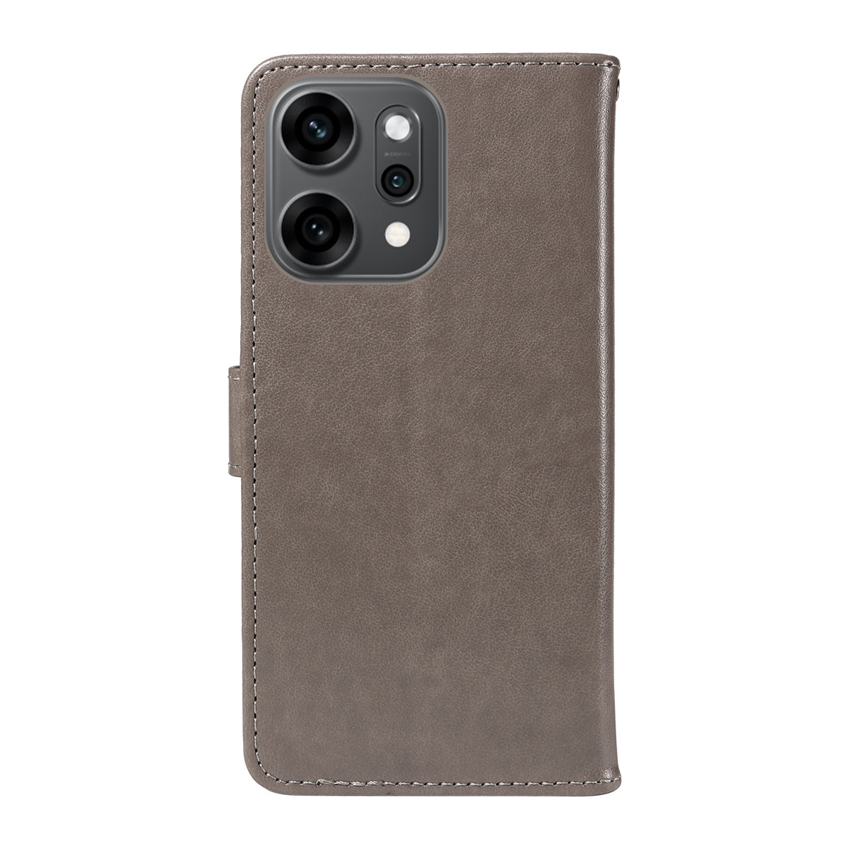 For Oppo Reno14 Pro 5G (China) / Oppo Reno14 Pro 5G (Global) Leather Wallet Case Cat Bee Pattern Phone Cover Stand - Grey