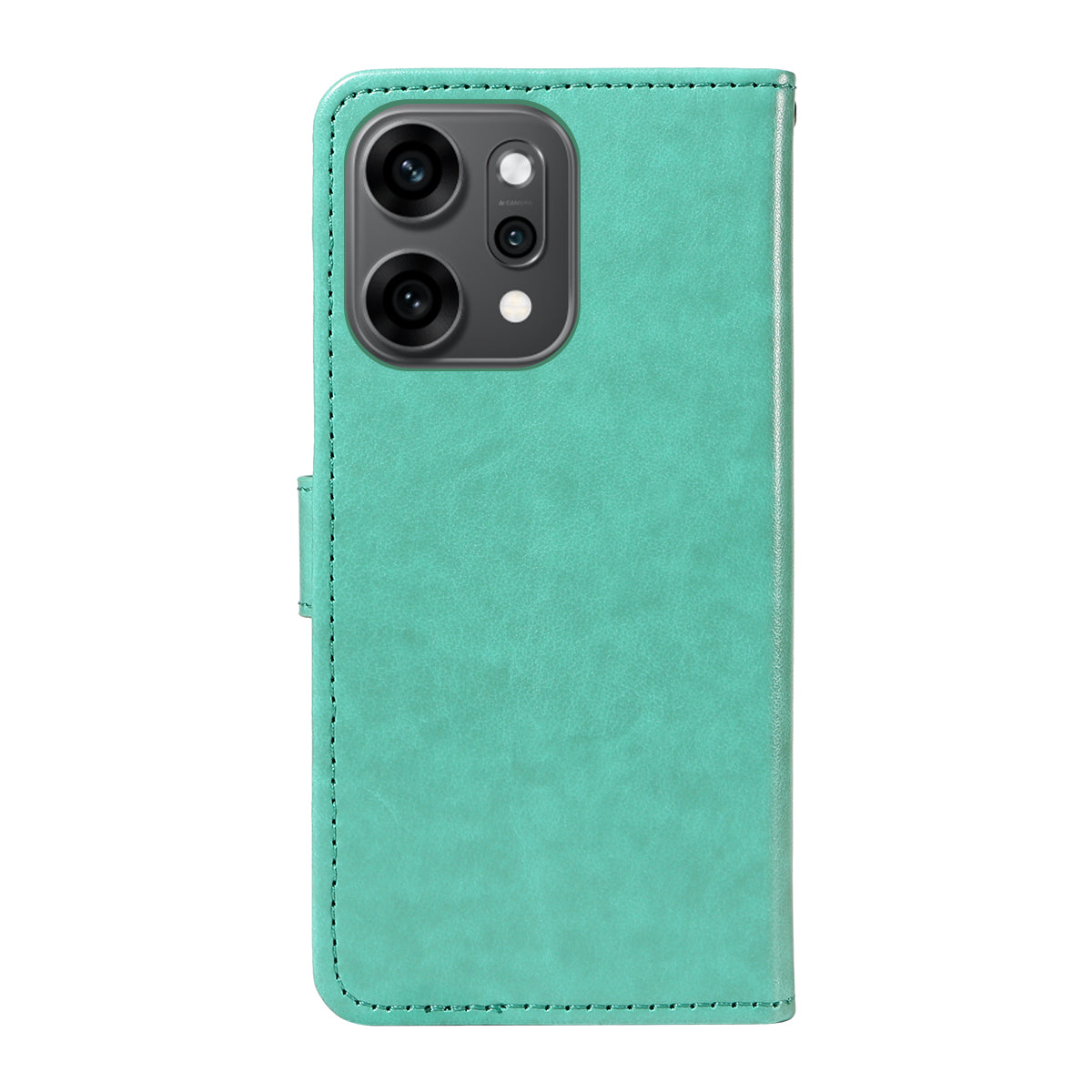 For Oppo Reno14 Pro 5G (China) / Oppo Reno14 Pro 5G (Global) Leather Wallet Case Cat Bee Pattern Phone Cover Stand - Green