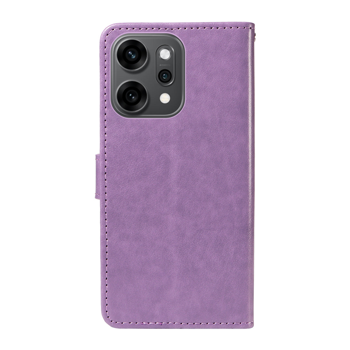 For Oppo Reno14 Pro 5G (China) / Oppo Reno14 Pro 5G (Global) Leather Wallet Case Cat Bee Pattern Phone Cover Stand - Purple