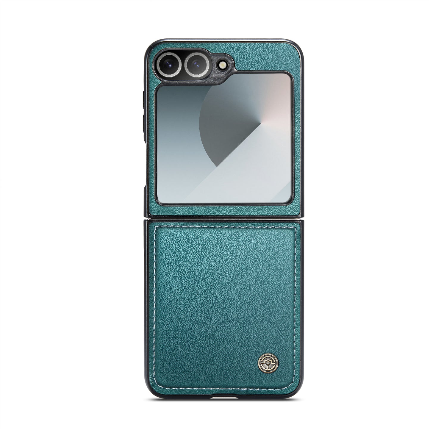 For Samsung Galaxy Z Flip7 FE 5G Case CASEME 023 Series RFID Blocking Glossy Stand Phone Cover - Green