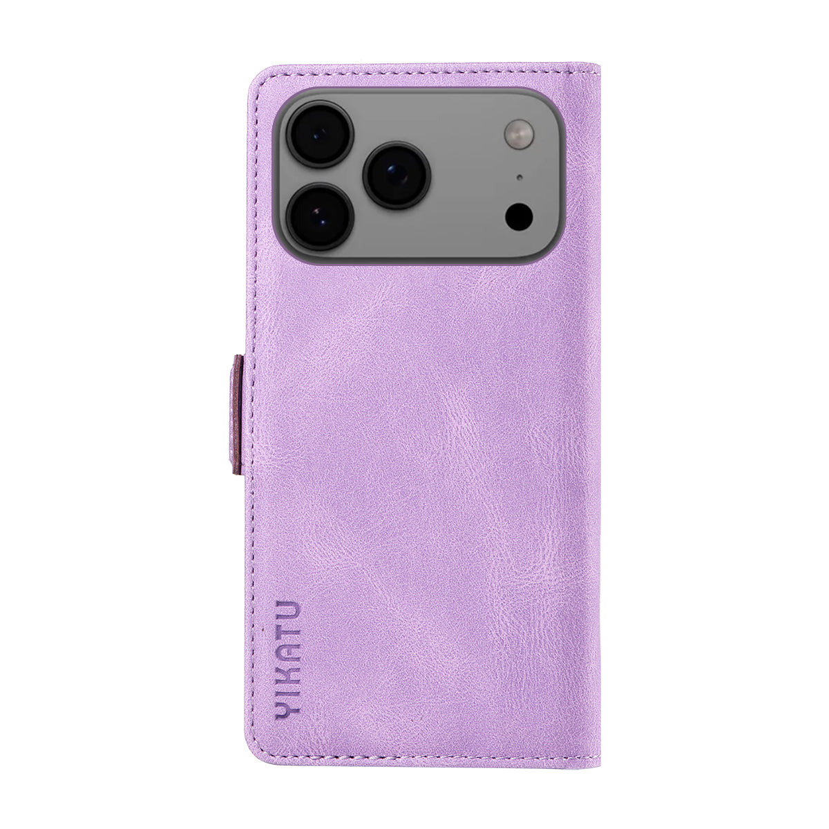 For iPhone 17 Pro Max Leather Case YIKATU YK-005 Skin-touch Feeling Wallet Phone Cover - Purple