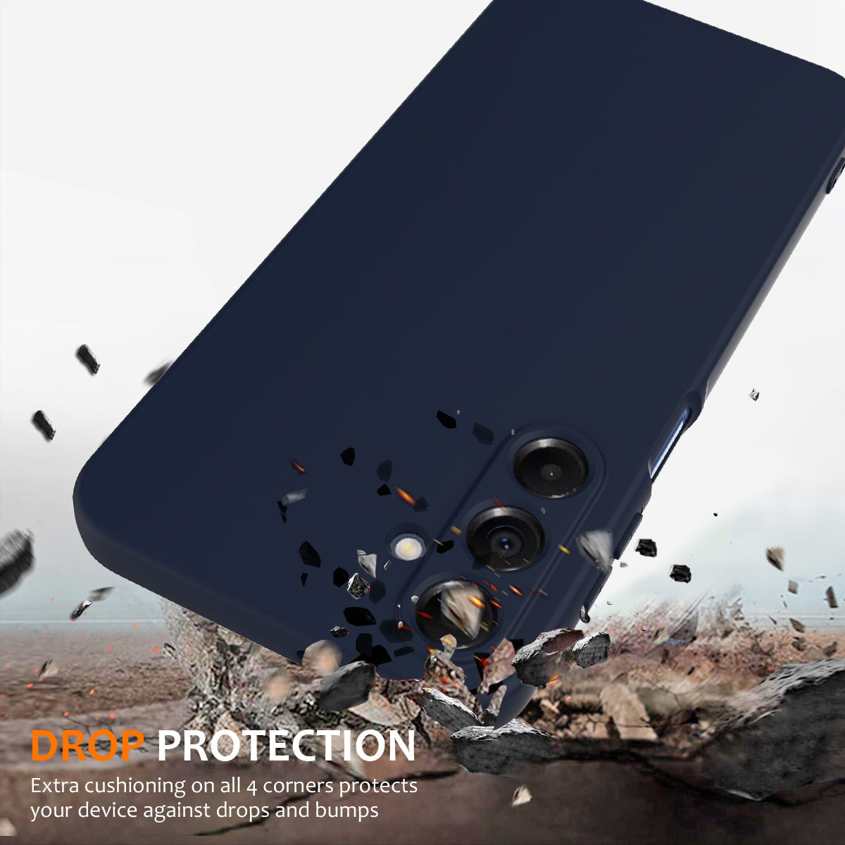 For Samsung Galaxy A17 5G Case Compatible with MagSafe Anti-Drop Liquid Silicone Phone Cover - Dark Blue