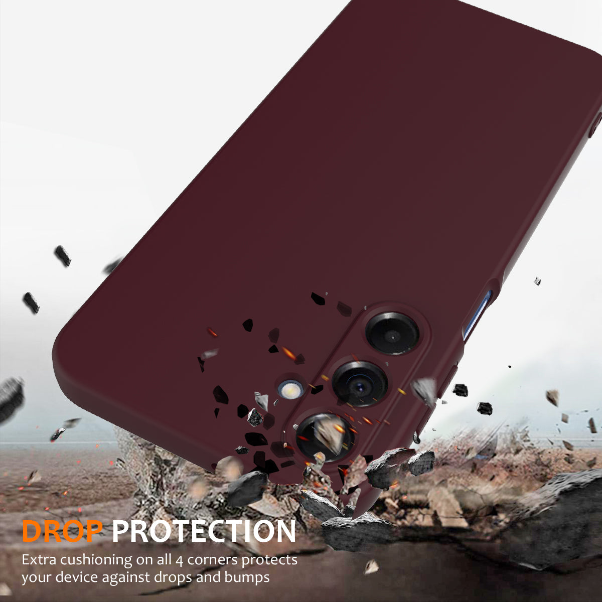 For Samsung Galaxy A17 5G Case Compatible with MagSafe Anti-Drop Liquid Silicone Phone Cover - Wine Red