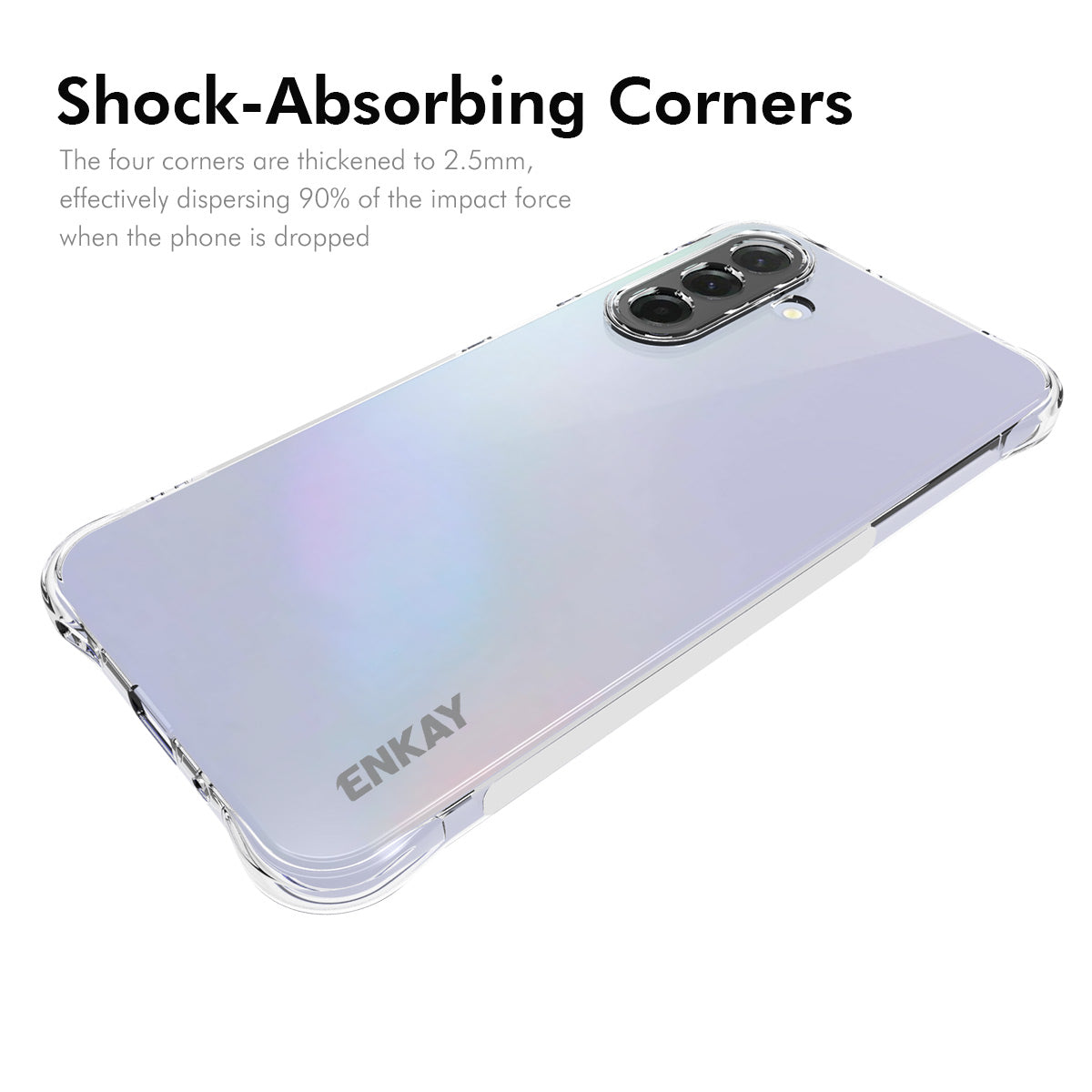 For Samsung Galaxy A17 5G Clear Phone Case ENKAY HAT PRINCE Shockproof Anti-slip TPU Cover - Transparent