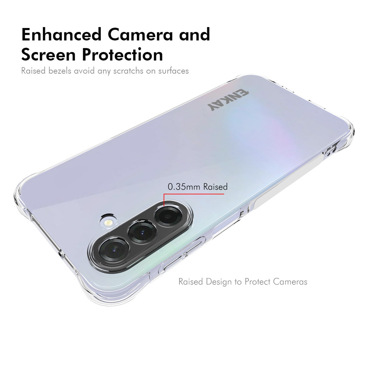 For Samsung Galaxy A17 5G Clear Phone Case ENKAY HAT PRINCE Shockproof Anti-slip TPU Cover - Transparent