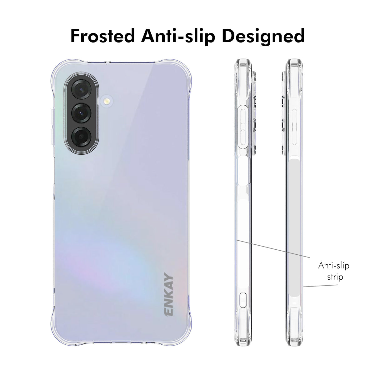 For Samsung Galaxy A17 5G Clear Phone Case ENKAY HAT PRINCE Shockproof Anti-slip TPU Cover - Transparent