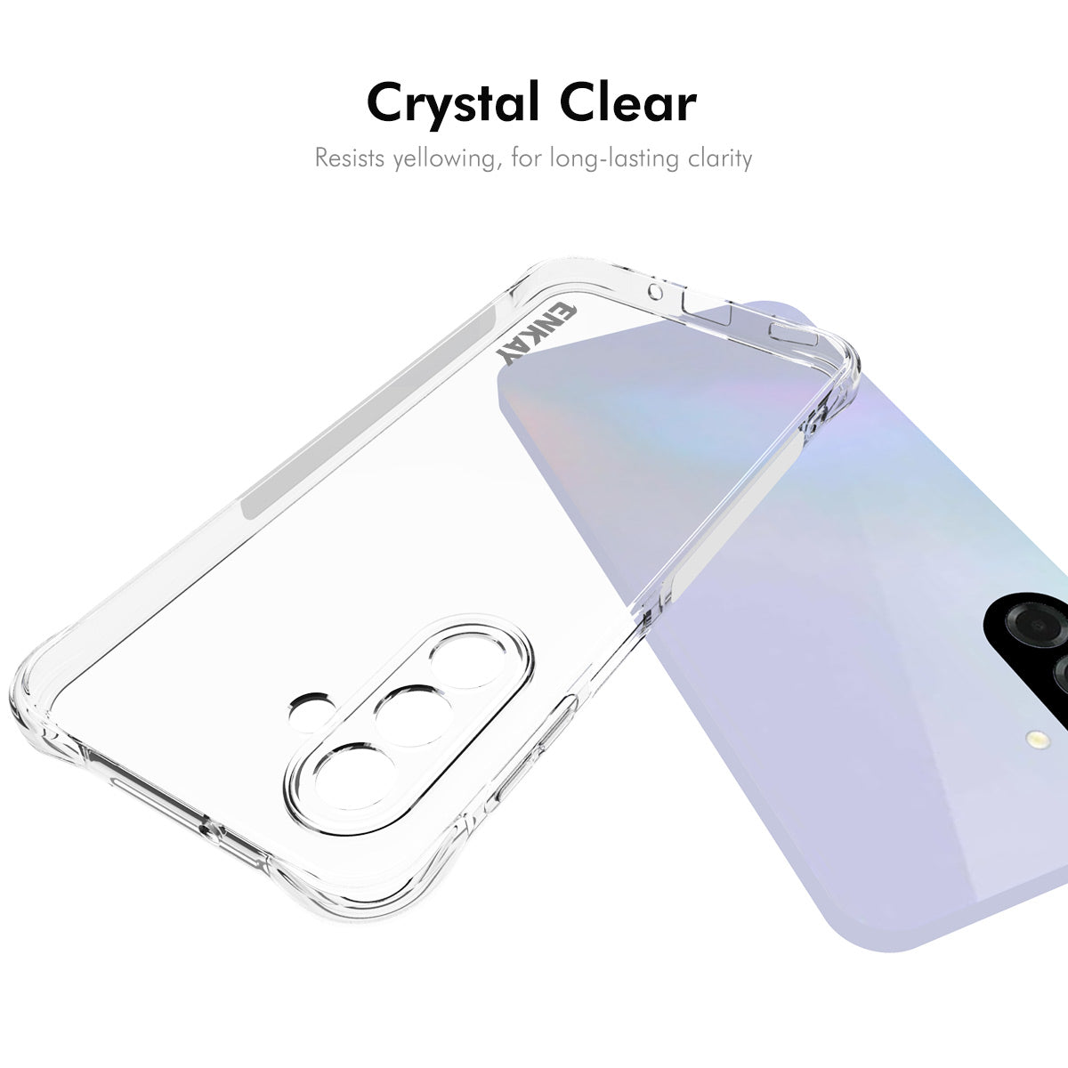 For Samsung Galaxy A17 5G Clear Phone Case ENKAY HAT PRINCE Shockproof Anti-slip TPU Cover - Transparent