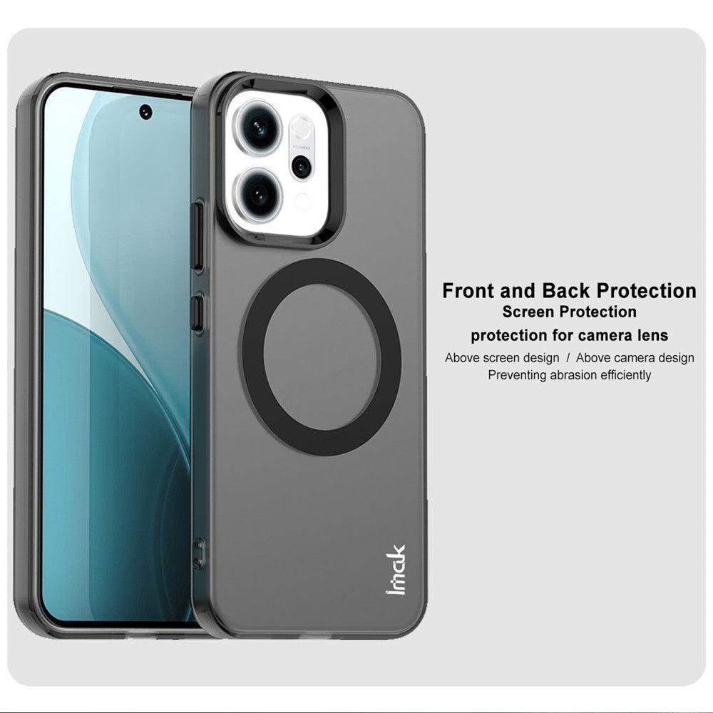 IMAK For Oppo Reno14 Pro 5G (Global) Case Compatible with MagSafe PC + TPU Protective Phone Back Cover - Black