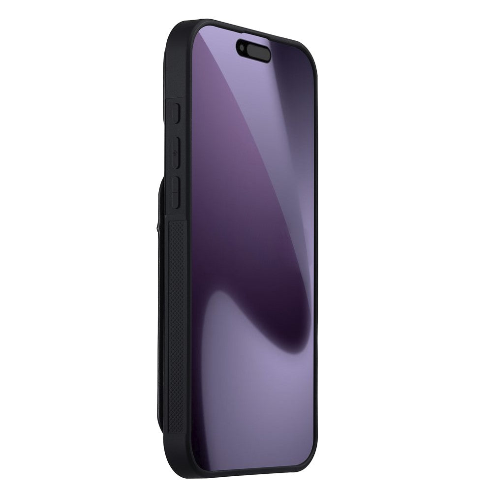 LC.IMEEKE L3 For iPhone 17 Pro Max Magnetic Case Detachable Card Holder Leather TPU Mobile Cover - Black