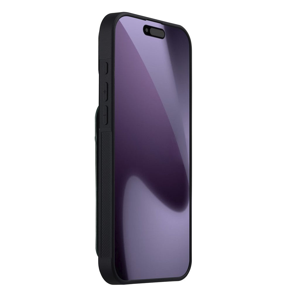 LC.IMEEKE L3 For iPhone 17 Pro Max Magnetic Case Detachable Card Holder Leather TPU Mobile Cover - Green