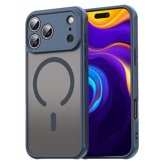 For iPhone 17 Pro Max Case Compatible with MagSafe Anti Drop PC + TPU Phone Cover - Blue