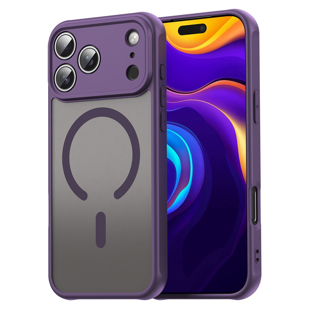 For iPhone 17 Pro Max Case Compatible with MagSafe Anti Drop PC + TPU Phone Cover - Purple